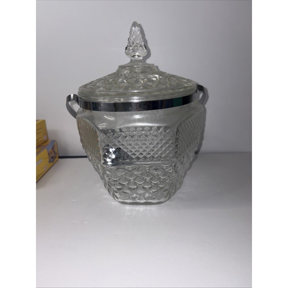 Vintage Anchor Hocking Wexford Cookie Jar, Anchor Hocking Wexford
